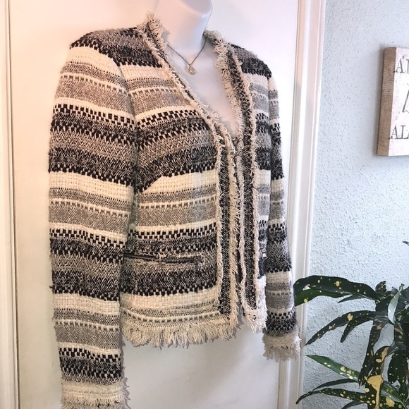 Rebecca Taylor Artisan Tweed Blazer Jacket Size 6 - Picture 4 of 17